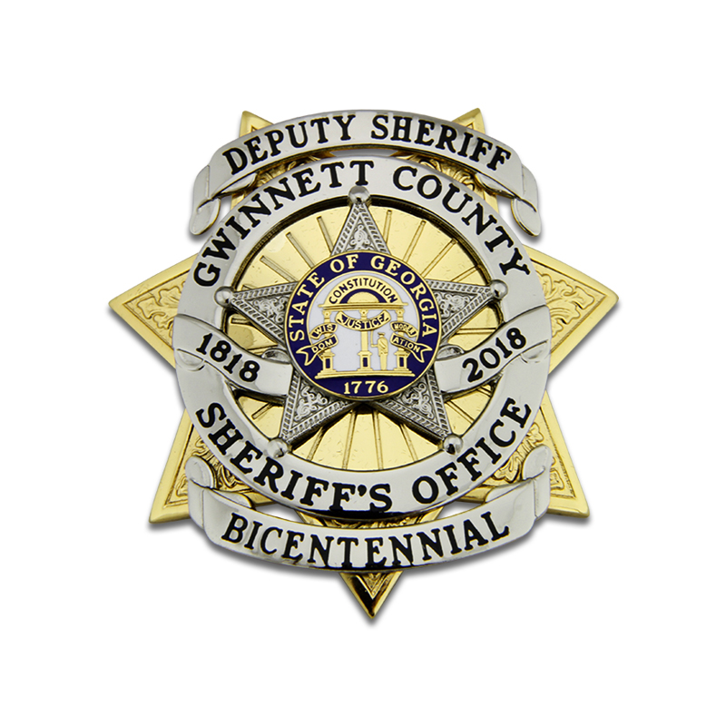 Gwinnett, GA Bicentennial Sheriff's Badge - SymbolArts