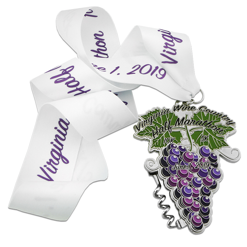 Virginia Wine Country Half Marathon Medal SymbolArts