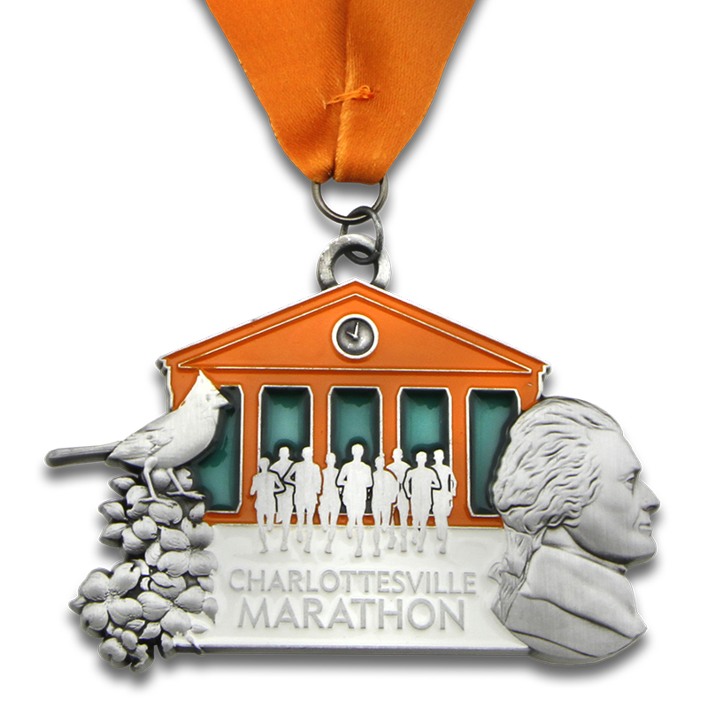 Charlottesville Marathon Medal SymbolArts