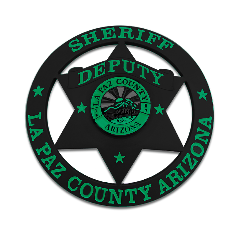 La Paz Co, AZ Black Sheriff Badge - SymbolArts