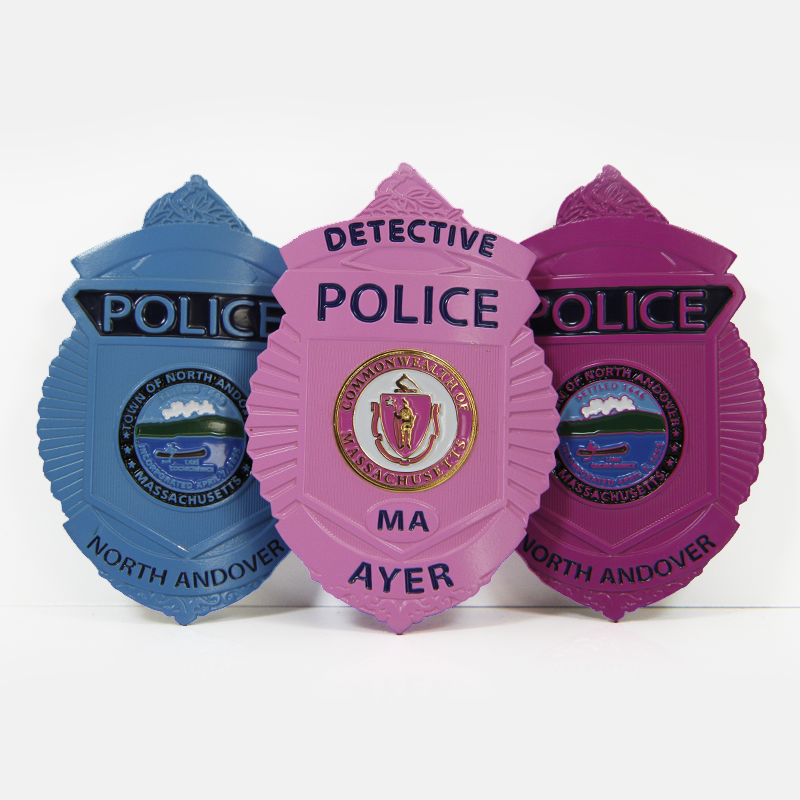 Breast Cancer Awareness Pink Police Badge Retractable Badge Reel ID Holder