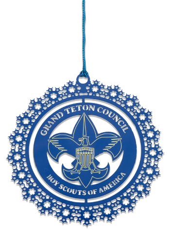 Blue Laser cut Custom Christmas Ornament