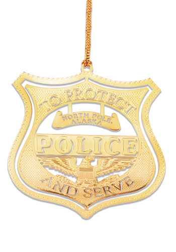 Laser Cut Police Ornament