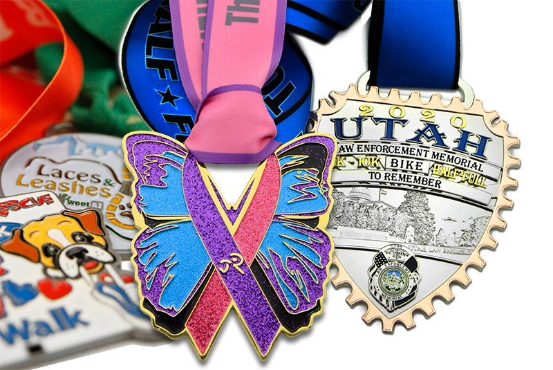 Fundraising race medals